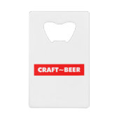 CRAFT~BEER CREDITKAART FLESSENOPENER (Voorkant)