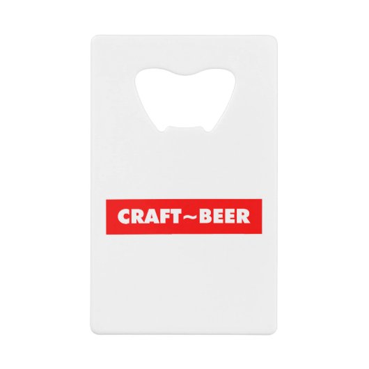 CRAFT~BEER CREDITKAART FLESSENOPENER (Voorkant)