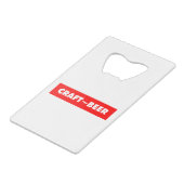 CRAFT~BEER CREDITKAART FLESSENOPENER (Achterkant Gekanteld)