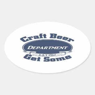 CRAFT BEER Department Krijg wat Ovale Sticker