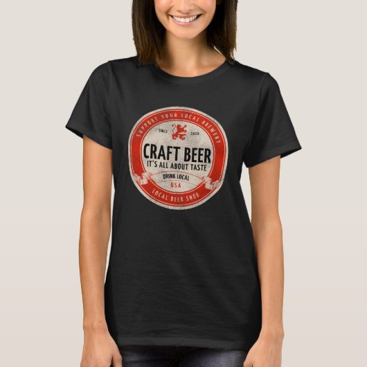 Craft Beer Drink Local Beer Snob Tees (Voorkant)