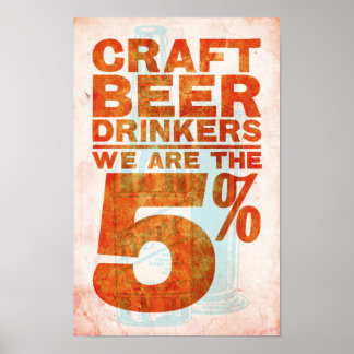 Craft beer Drinkers - wij zijn de 5% Poster