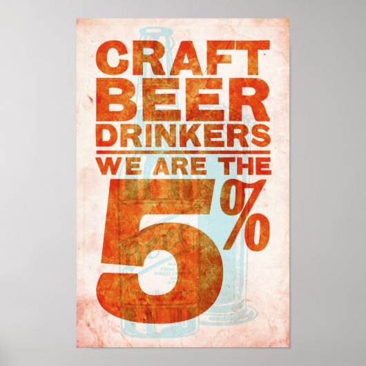 Craft beer Drinkers - wij zijn de 5% Poster (Voorkant)