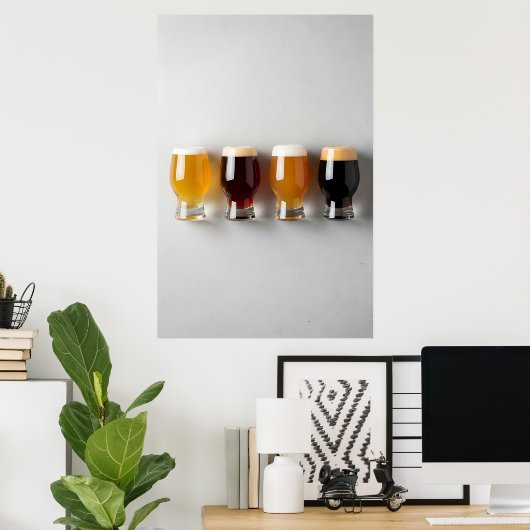 Craft Beer Gradient - minimaal Poster (Thuiskantoor)
