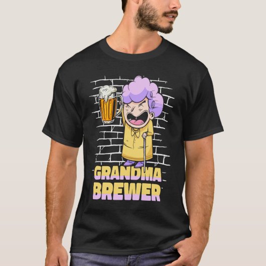 Craft Beer Grandma Brew Microbrewing  House Home B T-shirt (Voorkant)
