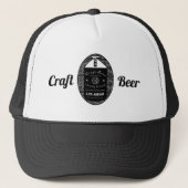 Craft Beer - Growler Black & White Oval Design Trucker Pet (Voorkant)