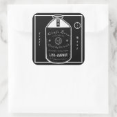Craft Beer - Growler Jug Black & White Vierkante Sticker (Tas)