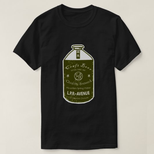 Craft Beer - Growler Jug Green White T-shirt (Design voorkant)