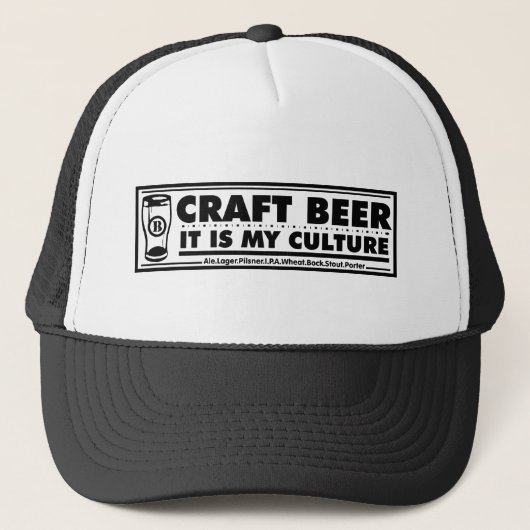 Craft Beer Het is mijn cultuur - Rechthoek Trucker Pet (Voorkant)