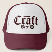 Craft Beer Hops Burgundy Trucker Pet (Voorkant)
