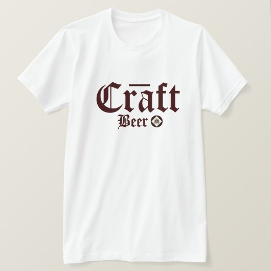 Craft Beer - Hops Symbol Burgundy T-shirt (Design voorkant)