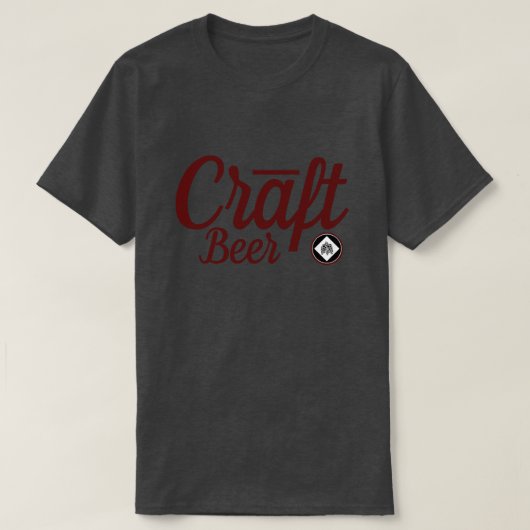 Craft Beer - Hops Symbol Ver.2 Bourgogne T-shirt (Design voorkant)
