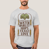 Craft Beer Ingredients Brewery T-Shirt (Voorkant)