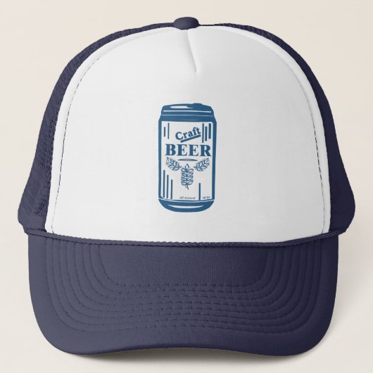 Craft Beer kan blauw Trucker Pet (Voorkant)