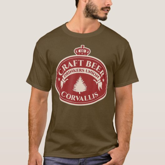Craft Beer Lovers Corvallis Oregon T-shirt (Voorkant)