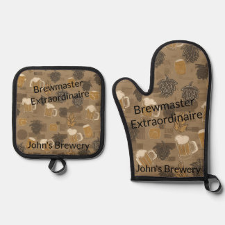 Craft Beer Lover's Gepersonaliseerde Gift Ovenwant & Pannenlap Set