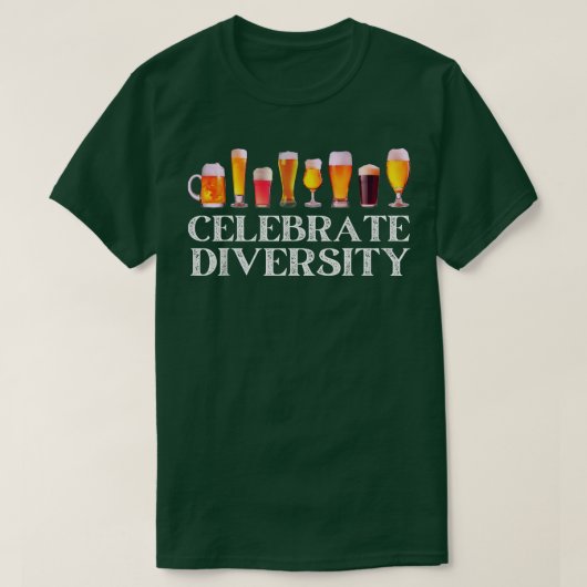 Craft Beer Lovers Gift Celebrate Diversity Distre T-shirt (Design voorkant)