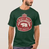 Craft Beer Lovers San Diego California T-shirt (Voorkant)