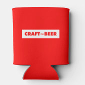 CRAFT~BEER op rood Blikjeskoeler (Achterkant)
