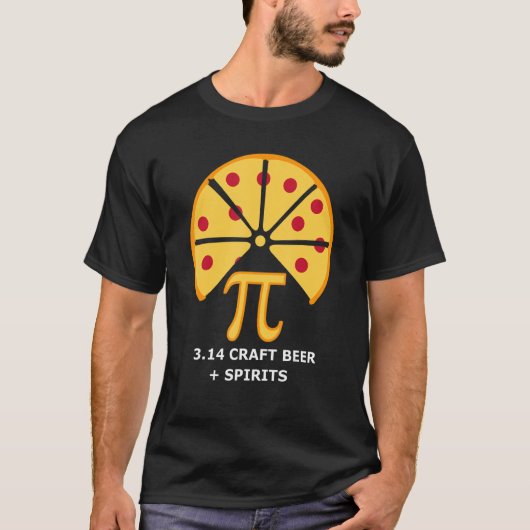 Craft beer pi grappige wiskunde cadeau voor Wiskun T-shirt (Voorkant)
