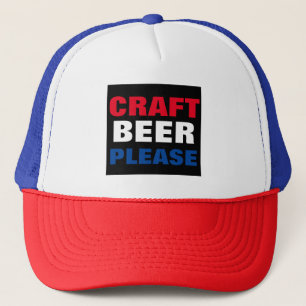 CRAFT BEER PLEASE - Rood wit en blauw Trucker Pet