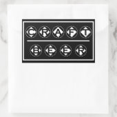 CRAFT BEER - Ruitvormige cirkels Rechthoekige Sticker (Tas)