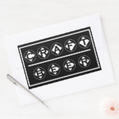 CRAFT BEER - Ruitvormige cirkels Rechthoekige Sticker (Envelop)