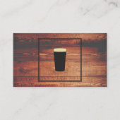 Craft Beer Rustic Wood Square Element Visitekaartje (Voorkant)