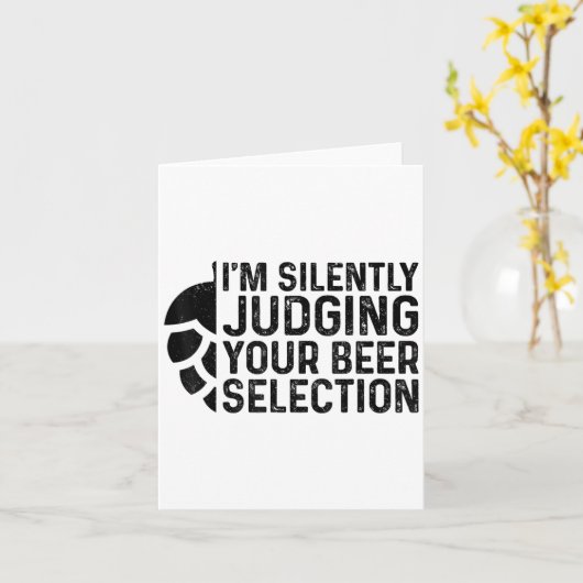 Craft Beer Silently Judging Your Beer Selection Sn Kaart (Gele Bloem)