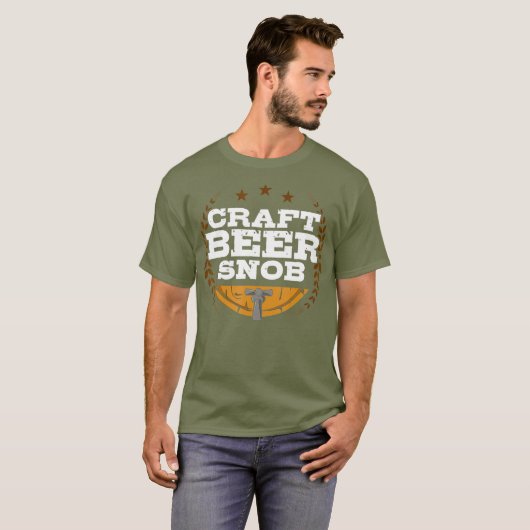 Craft Beer Snob Funny Craft Beer T-shirt (Voorkant volledig)