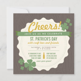 Craft Beer St. Patrick's Day Invite Kaart