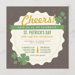 Craft Beer St. Patrick's Day Invite Kaart