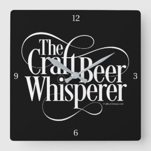Craft Beer Whisperer Square Wall klok