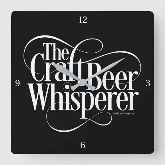 Craft Beer Whisperer Square Wall klok (Voorkant)
