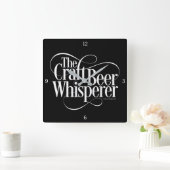 Craft Beer Whisperer Square Wall klok (Huis)