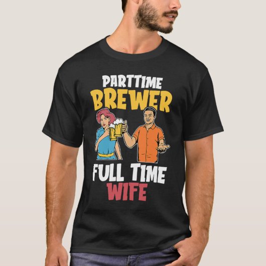 Craft Beer Wife Brewer Microbrewing Brew House Hom T-shirt (Voorkant)