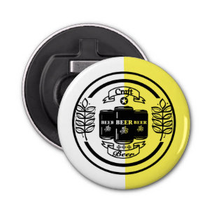 Craft Bier Drie blikken Button Flesopener