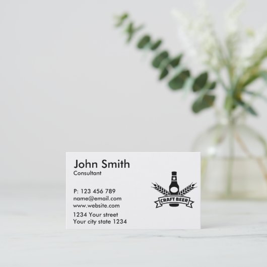 Craft bier visitekaartje (Staand voorkant)