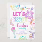 Craft Birthday Party Invitation | Craft Party Kaart (Voorkant)