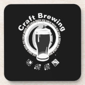 Craft Brewing, zwart & wit 2 Bier Onderzetter (Voorkant)