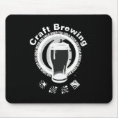 Craft Brewing, zwart & wit 2 Muismat (Voorkant)