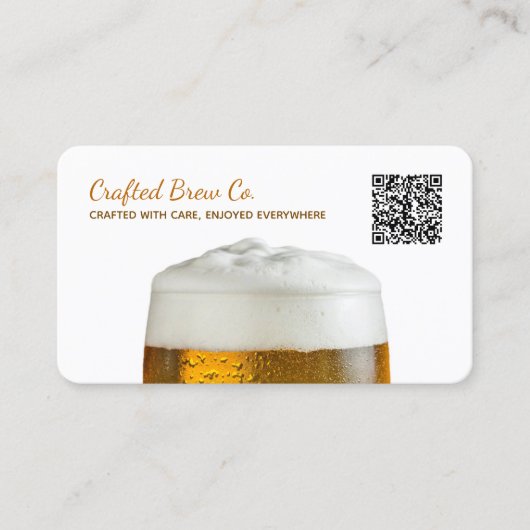 Craft Brouwerij Bier Custom QR Visitekaartje (Voorkant)
