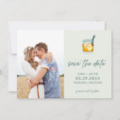 Craft Cocktail Funny Free Drinken Photo Wedding Save The Date (Achterkant)