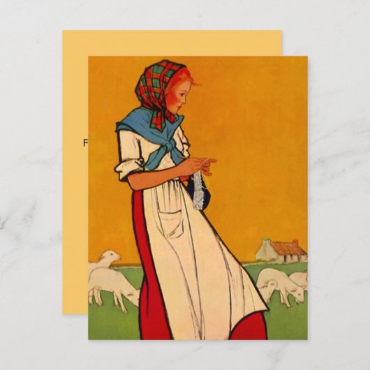 Craft Crafting Party Theme Shower Invitations Kaart (Voorkant / Achterkant)