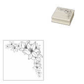 Craft deco lelie hoek rubberstempel (Gestempeld)