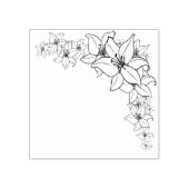 Craft deco lelie hoek rubberstempel (Afrduk)