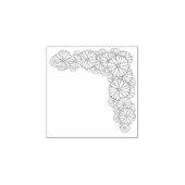 Craft deco madeliefje bloemenhoek rubberstempel (Afrduk)