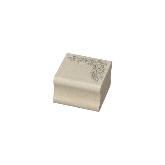 Craft deco madeliefje bloemenhoek rubberstempel (Stempel)