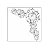 Craft deco zonnebloemenhoek rubberstempel (Afrduk)