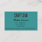 Craft Diva Artist Handicrafts Knitting Quilting Visitekaartje (Achterkant)